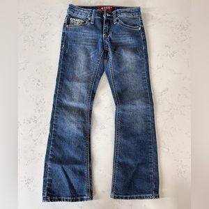 Girls, jeans size 7 bejeweled pockets, Arizona